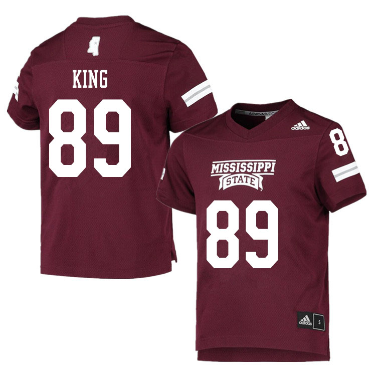 Men #89 Brodie King Mississippi State Bulldogs College Football Jerseys Sale-Maroon